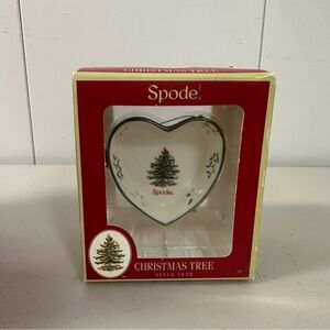 Spode Christimas Tree Pierced Heart Shaped Dish Heirloom Ornament